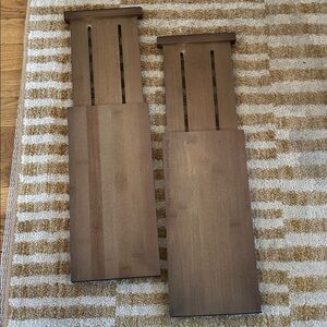 The Container Store set of 2 Wooden Drawer Dividers Adjustable KonMari